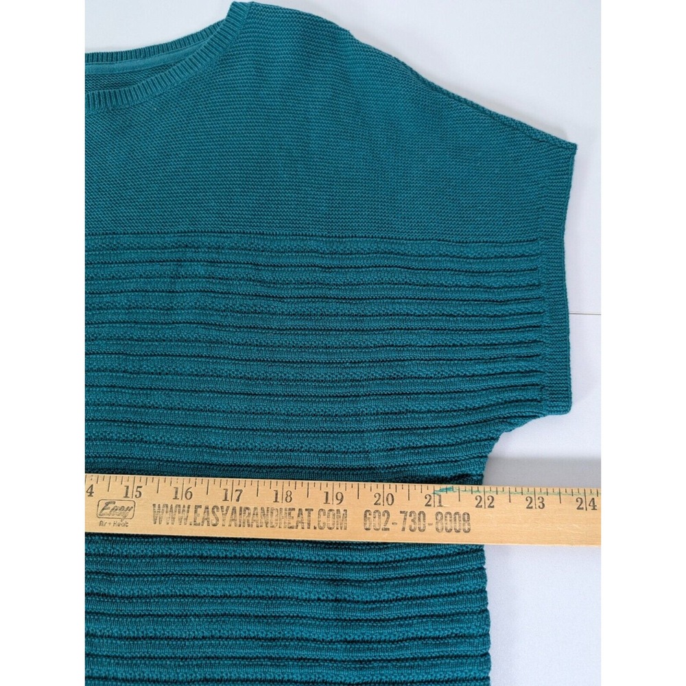 J. Jill Sweater Womens Small Green Wearever Collection‎ Short Cap Sleeve Stretch - Picture 9 of 11